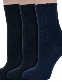 Комплект из 3 пар женских медицинских шерстяных носков Dr. Feet (PINGONS), 3-15DF9, микс 1