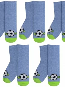 Комплект из 5 пар детских носков RuSocks (Орудьевский трикотаж), 5-Д3-13500, рис. 04, ГОЛУБЫЕ
