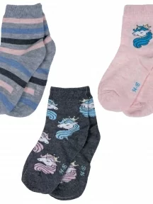 Комплект из 3 пар детских носков RuSocks (Орудьевский трикотаж), Д3-130144Д, микс