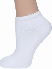 Женские махровые носки RuSocks (Орудьевский трикотаж) БЕЛЫЕ с точками (Ж-2334)