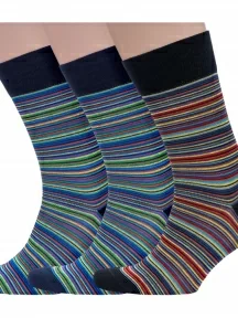 Комплект из 3 пар мужских носков Sergio Di Calze (PINGONS) из мерсеризованного хлопка, 3-16SC3, микс 3