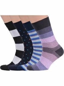 Набор из 4 пар мужских носков MSCLUB, ВИМ4-02-42, микс
