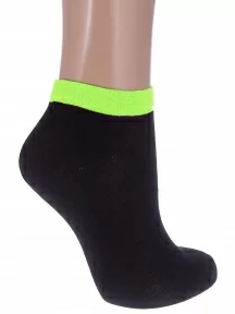 Детские носки LORENZline, П21, ЧЕРНЫЕ с салатовым (д)