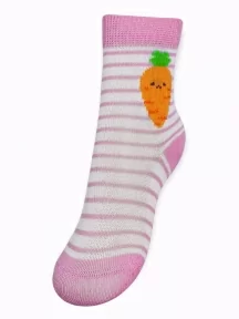 Детские носки RuSocks (Орудьевский трикотаж), Д3-13792Д, рис. 01, БЕЛО-РОЗОВЫЕ
