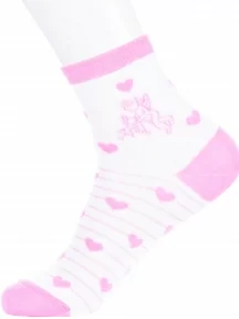 Детские носки LORENZline, П2, БЕЛО-РОЗОВЫЕ