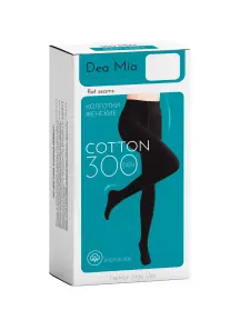 Женские колготки DEA MIA COTTON 300 (БЧК) Черный, nero (15C1464)