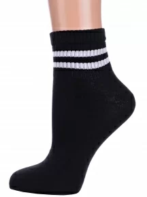 Детские спортивные носки LORENZline, П19, ЧЕРНО-БЕЛЫЕ