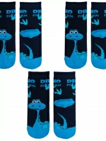 Комплект из 3 пар детских махровых носков Гамма, 3-С509, рис. 2, ТЕМНО-СИНИЕ