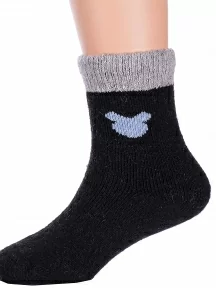 Детские теплые махровые носки Hobby Line, Ндад7621-06, ЧЕРНЫЕ