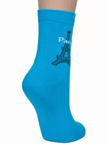 Детские носки Брестские (БЧК), 14С3081, рис. 076, БИРЮЗОВЫЕ