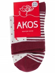 Женские носки Akos, LFW41N7, БОРДОВЫЕ