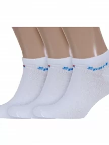 Комплект из 3 пар мужских носков VASILINA, 3-6С3138, БЕЛЫЕ с синим