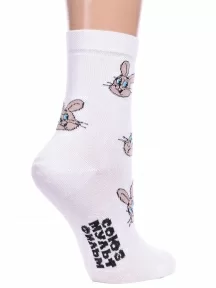 Женские носки Брестские (БЧК), 23С1161, рис. 632, БЕЛЫЕ