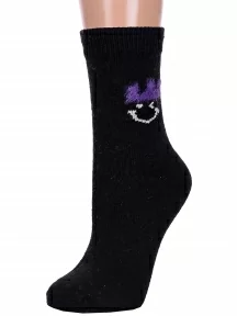 Женские теплые носки Hobby Line, Нжа6190-01, ЧЕРНЫЕ