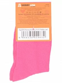 Детские носки Hobby Line, Ндх3540, ЯРКО-РОЗОВЫЕ