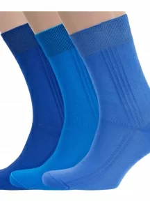 Комплект из 3 пар мужских носков RuSocks (Орудьевский трикотаж) из 100% хлопка, 3-М3-11001, рис. 03, микс 1