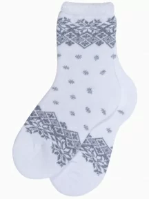 Детские махровые носки "Красная ветка", С-1614, БЕЛЫЕ