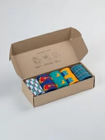 Набор из 5 пар мужских носков "Нева-Сокс", НС-5-НМ38, микс "Цыпалета"