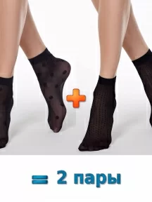 Комплект из 2 пар женских носков Conte, 2-16С-124/7СП, ЧЕРНЫЕ