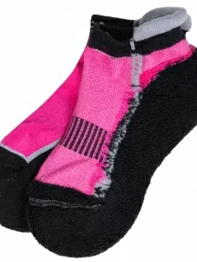 Детские спортивные носки с махровым следом ХОХ, SPD-12, ЧЕРНО-МАЛИНОВЫЕ