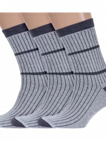 Комплект из 3 пар мужских носков Альтаир, 3-А203, СВЕТЛО-СЕРЫЕ