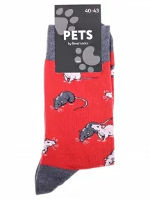 Носки унисекс Брестские (БЧК), 21С4200, рис. 162, ВИШНЕВЫЕ