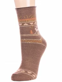 Женские теплые носки "Красная ветка", С-496, КОРИЧНЕВЫЕ