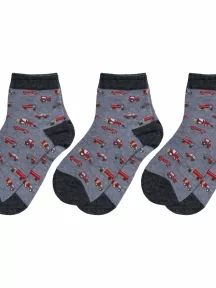 Комплект из 3 пар детских носков "Красная ветка", 3-С-17Д, С-573, СЕРЫЕ