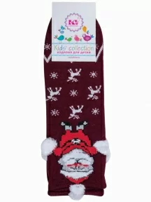 Детские теплые носки "Красная ветка", С-593, БОРДОВЫЕ