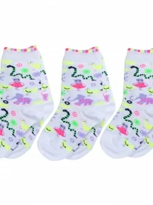 Комплект из 3 пар детских носков Красная ветка, 3-С-17Д, С-1701, БЕЛЫЕ