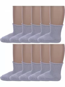 Комплект из 10 пар детских носков Альтаир, 10-С63, СЕРЫЕ