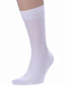 Мужские носки из мерсеризованного хлопка Sergio Di Calze (PINGONS), 17SC6, БЕЛЫЕ