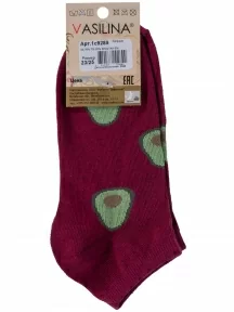 Женские носки VASILINA, 1С9289, БОРДОВЫЕ