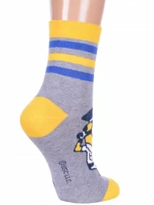Комплект из 2 пар женских носков серии Миньоны Брестские (БЧК), 2-20С1124, рис. 311, СЕРЫЕ МЕЛАНЖ