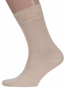 Комплект из 3 пар мужских носков ХОХ из вискозы и льна, 3-X-1107, БЕЖЕВЫЕ