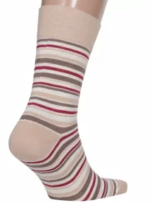 Мужские носки MSCLUB №М33, nm-359, БЕЖЕВЫЕ в полоску