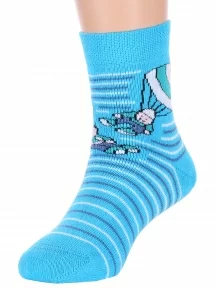 Детские махровые носки Брестские (БЧК), 14С3060, рис. 411, БИРЮЗОВЫЕ