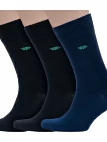 Комплект из 3 пар мужских бамбуковых носков  Grinston socks (PINGONS), 3-15D11, микс 1