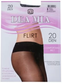 Женские колготки с заниженной талией DEA MIA (БЧК), 3С1441 / FLIRT 20, ГРАФИТ