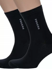 Комплект из 2 пар мужских носков Альтаир, 2-С18, ЧЕРНЫЕ