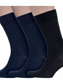 Комплект из 3 пар мужских носков Sergio Di Calze (PINGONS) из мерсеризованного хлопка, 3-18SC1, микс 3