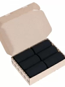 Набор из 6 пар мужских хлопковых носков (ТМ Grinston socks), PG-17D1-6k, черные