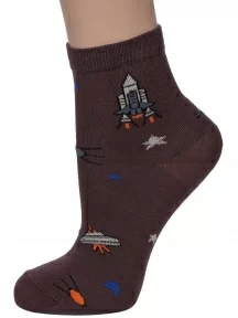 Комплект из 5 пар детских носков LORENZLine КОРИЧНЕВЫЕ (5-Л71)