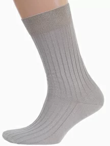 Мужские носки из 100% хлопка RuSocks (Орудьевский трикотаж), М3-11001, рис. 01, ТЕМНО-БЕЖЕВЫЕ