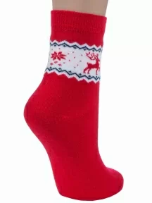 Детские полушерстяные носки RuSocks (Орудьевский трикотаж), Д3-38278, КРАСНЫЕ