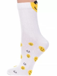 Женские спортивные носки "Красная ветка", С-2240, БЕЛЫЕ