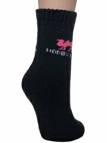 Женские махровые носки Hobby Line, 6536, ЧЕРНЫЕ