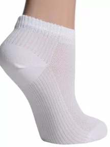 Женские короткие носки из микромодала Grinston socks (PINGONS), 17D3, БЕЛЫЕ