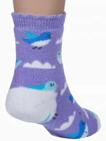 Детские махровые носки "НАШЕ" Смоленской чулочной фабрики, 232С13, рис. 13, СИРЕНЕВЫЕ №12-2