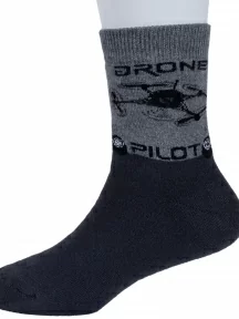 Детские махровые носки "Гамма", С509, рис. 1, ТЕМНО-СЕРЫЕ